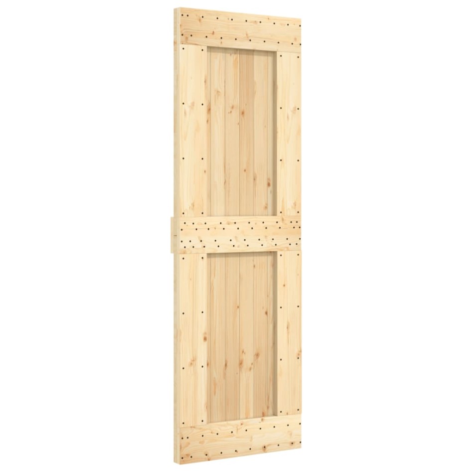 Puerta corredera con herrajes madera maciza de pino 70x210