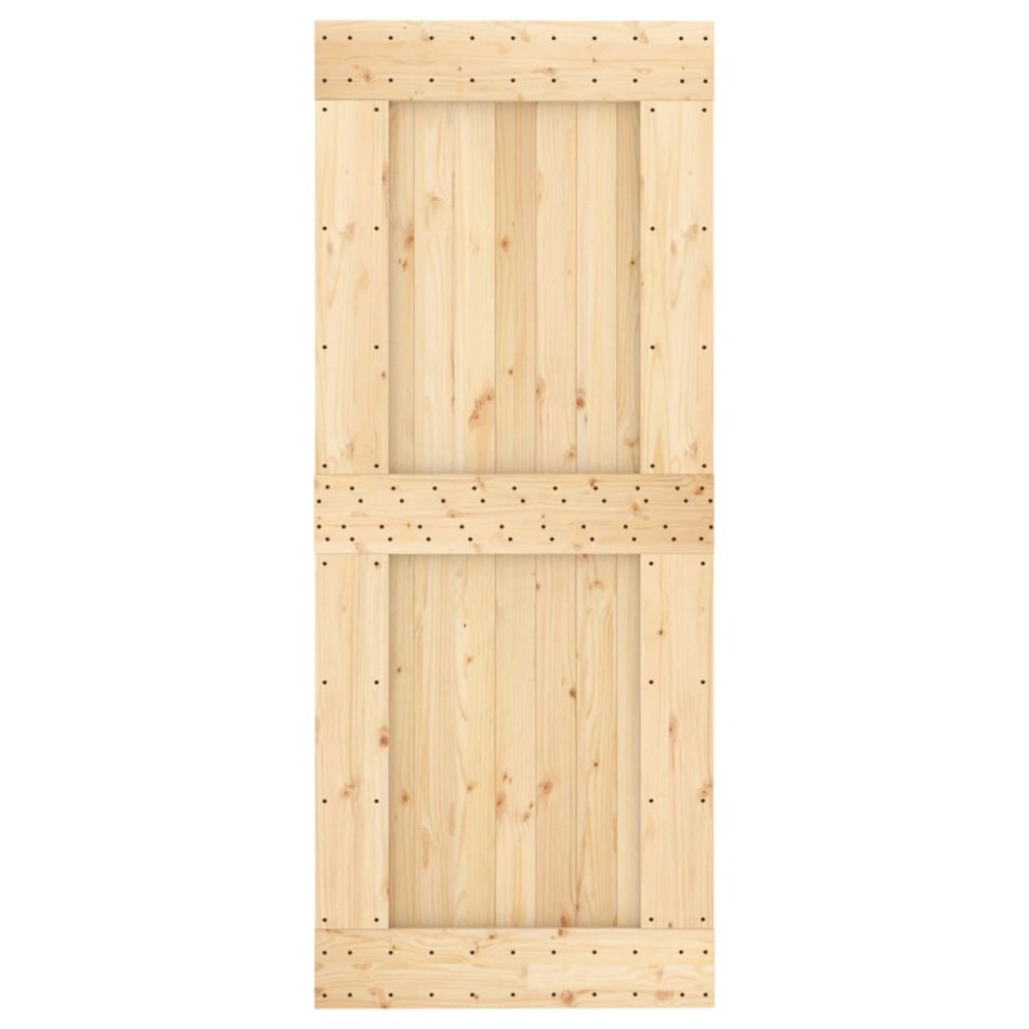Puerta corredera con herrajes madera maciza de pino 85x210