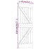 Puerta corredera con herrajes madera maciza de pino 70x210
