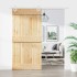 Puerta corredera con herrajes madera maciza de pino 100x210