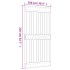 Puerta corredera con herrajes madera maciza de pino 100x210
