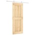 Puerta corredera con herrajes madera maciza de pino 80x210