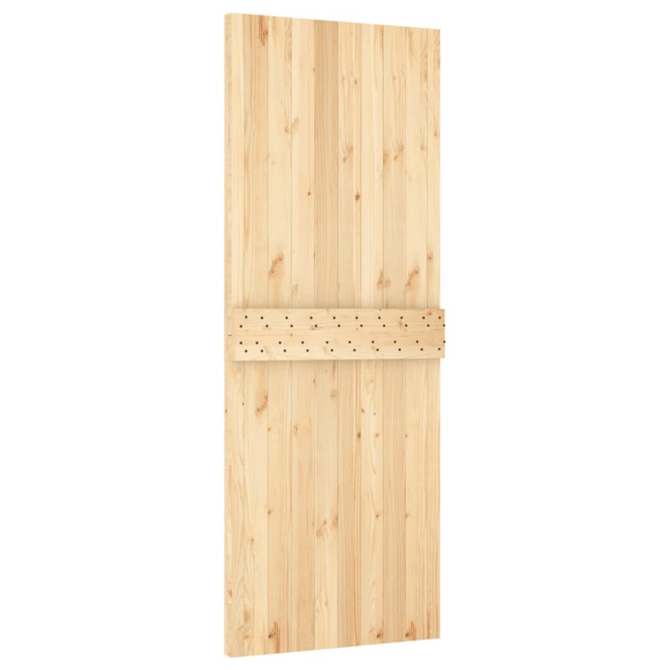 Puerta corredera con herrajes madera maciza de pino 80x210