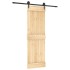 Puerta corredera con herrajes madera maciza de pino 70x210