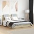 Cama con cabecero madera de ingeniería roble Sonoma 135x190