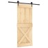 Puerta corredera con herrajes madera maciza de pino 85x210