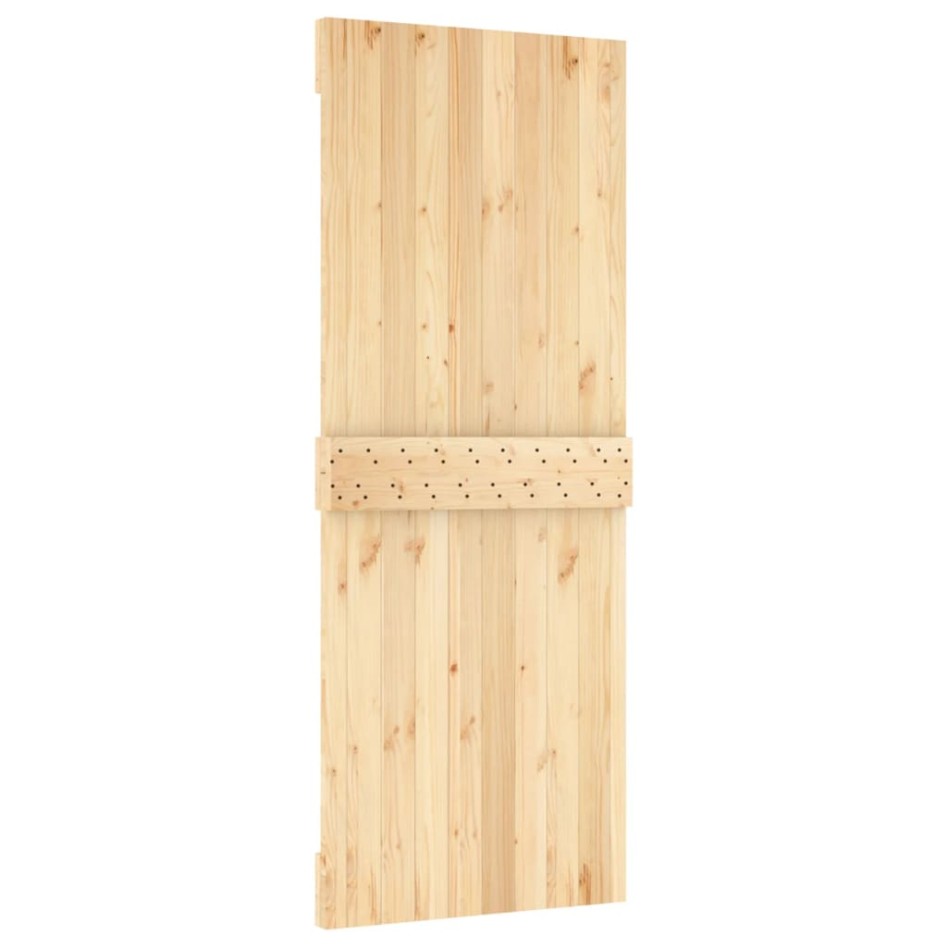 Puerta corredera con herrajes madera maciza de pino 80x210