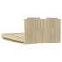 Cama con cabecero madera de ingeniería roble Sonoma 135x190