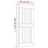 Puerta corredera con herrajes madera maciza de pino 85x210