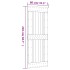 Puerta corredera con herrajes madera maciza de pino 80x210