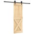 Puerta corredera con herrajes madera maciza de pino 70x210