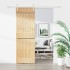 Puerta corredera con herrajes madera maciza de pino 70x210