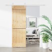Puerta corredera con herrajes madera maciza de pino 70x210 cm