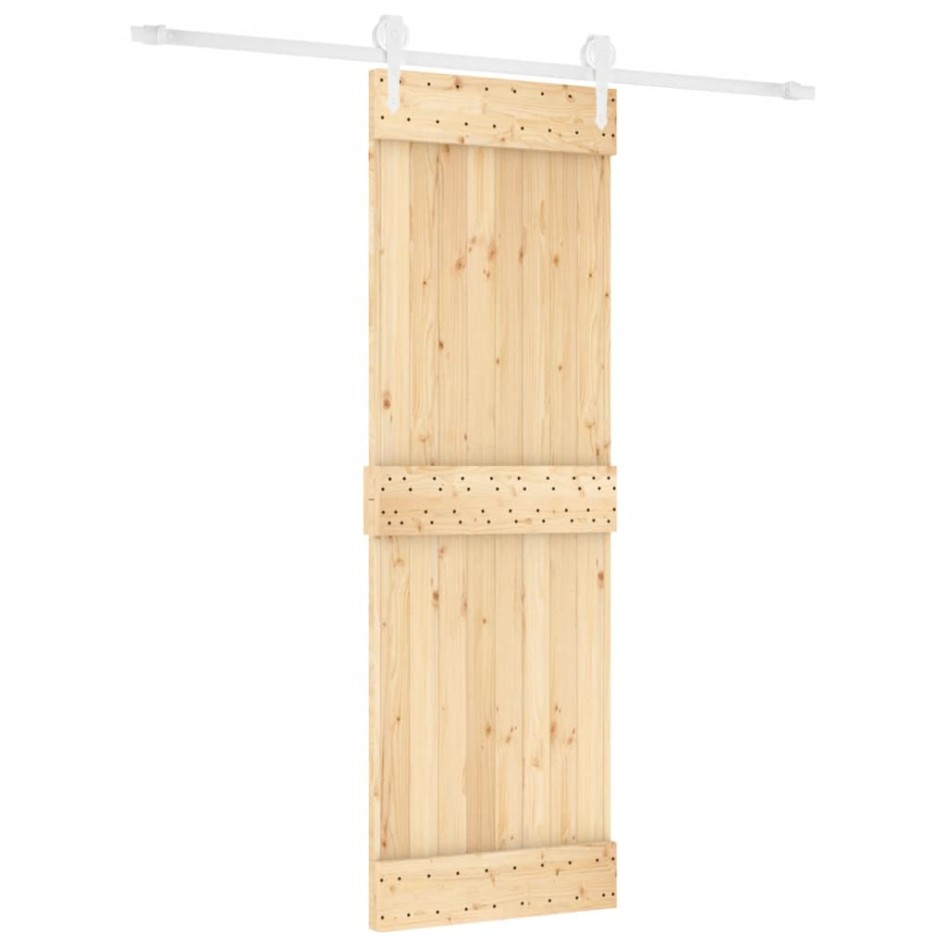 Puerta corredera con herrajes madera maciza de pino 70x210