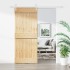 Puerta corredera con herrajes madera maciza de pino 85x210