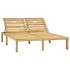 Tumbona doble y cojines verde brillante madera pino