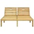 Tumbona doble y cojines verde brillante madera pino