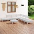 Juego de muebles de jardín 8 piezas madera maciza pino