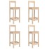 Set de mesa y taburetes altos jardín 5 pzas madera maciza