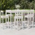Set de mesa y taburetes altos jardín 7 pzas madera pino