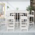 Set de mesa y taburetes altos jardín 7 pzas madera pino