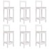 Set de mesa y taburetes altos jardín 7 pzas madera pino