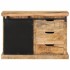 Aparador de madera maciza de mango sin tratar 80x30x55