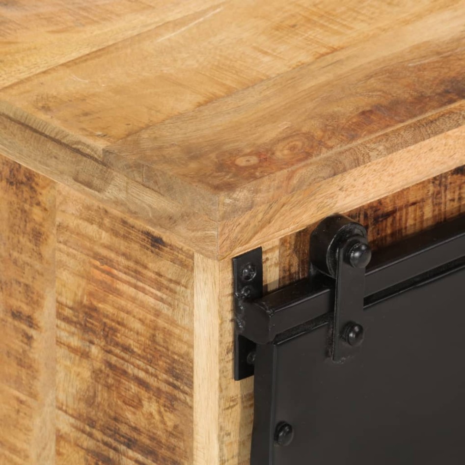 Aparador de madera maciza de mango sin tratar 80x30x55