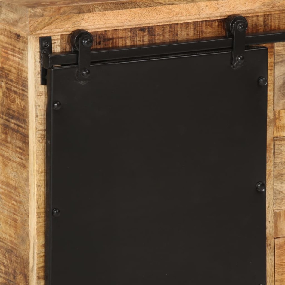 Aparador de madera maciza de mango sin tratar 80x30x55