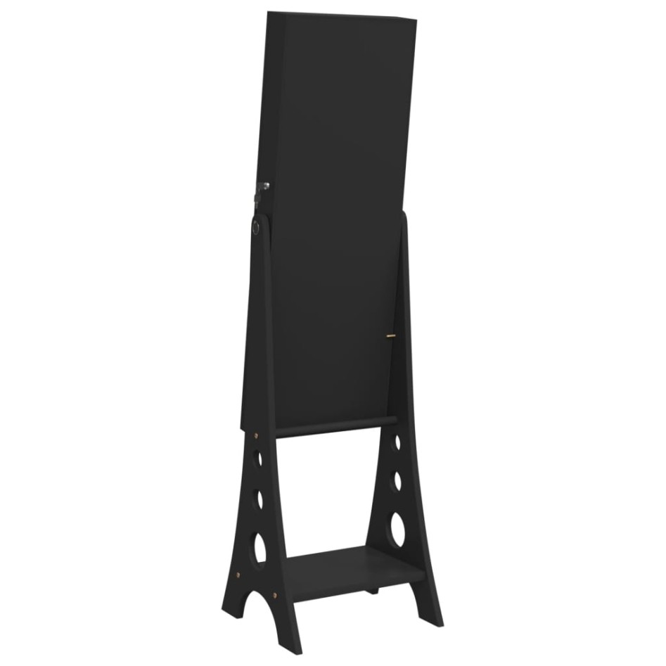 Espejo de pie con joyero y luces LED