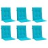 Cojines para silla con respaldo bajo 6 uds tela