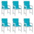 Cojines para silla con respaldo bajo 6 uds tela