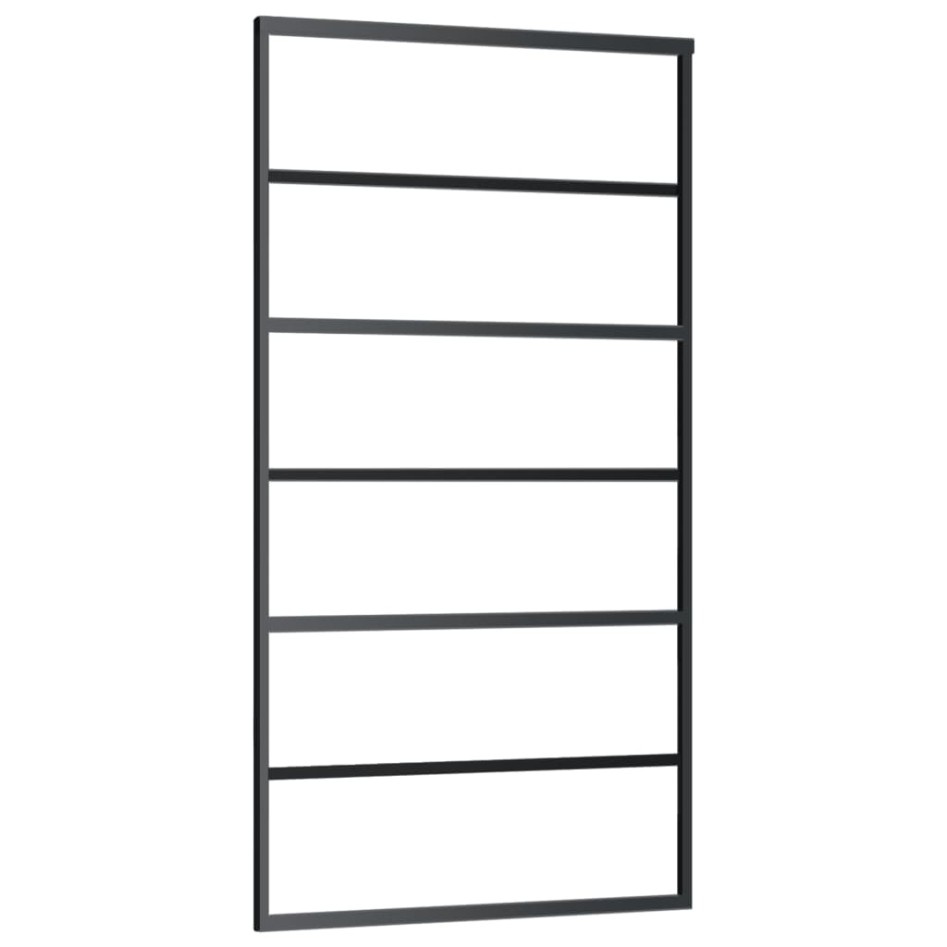 Puerta corredera con herrajes ESG vidrio y aluminio 102x205