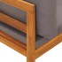 Sofá de esquina madera maciza de acacia con cojines gris