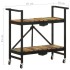 Carrito de cocina de madera maciza reciclada 87x36x81