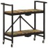 Carrito de cocina de madera maciza reciclada 87x36x81