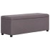 Banco con espacio de almacenaje 116 cm poliéster gris