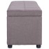 Banco con espacio de almacenaje 116 cm poliéster gris