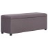 Banco con espacio de almacenaje 116 cm poliéster gris