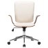 Silla de oficina giratoria cuero sintético madera curva