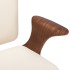 Silla de oficina giratoria cuero sintético madera curva