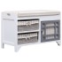 Banco de recibidor de madera de Paulownia blanco 70x33,5x45