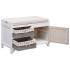 Banco de recibidor de madera de Paulownia blanco 70x33,5x45