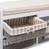 Banco de recibidor de madera de Paulownia blanco 70x33,5x45