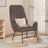 Silla mecedora de tela gris