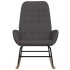 Silla mecedora de tela gris