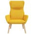 Sillón de relax de terciopelo amarillo