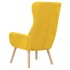 Sillón de relax de terciopelo amarillo