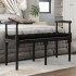 Banco de terciopelo negro 110x40x70
