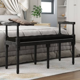 Banco de terciopelo negro 110x40x70